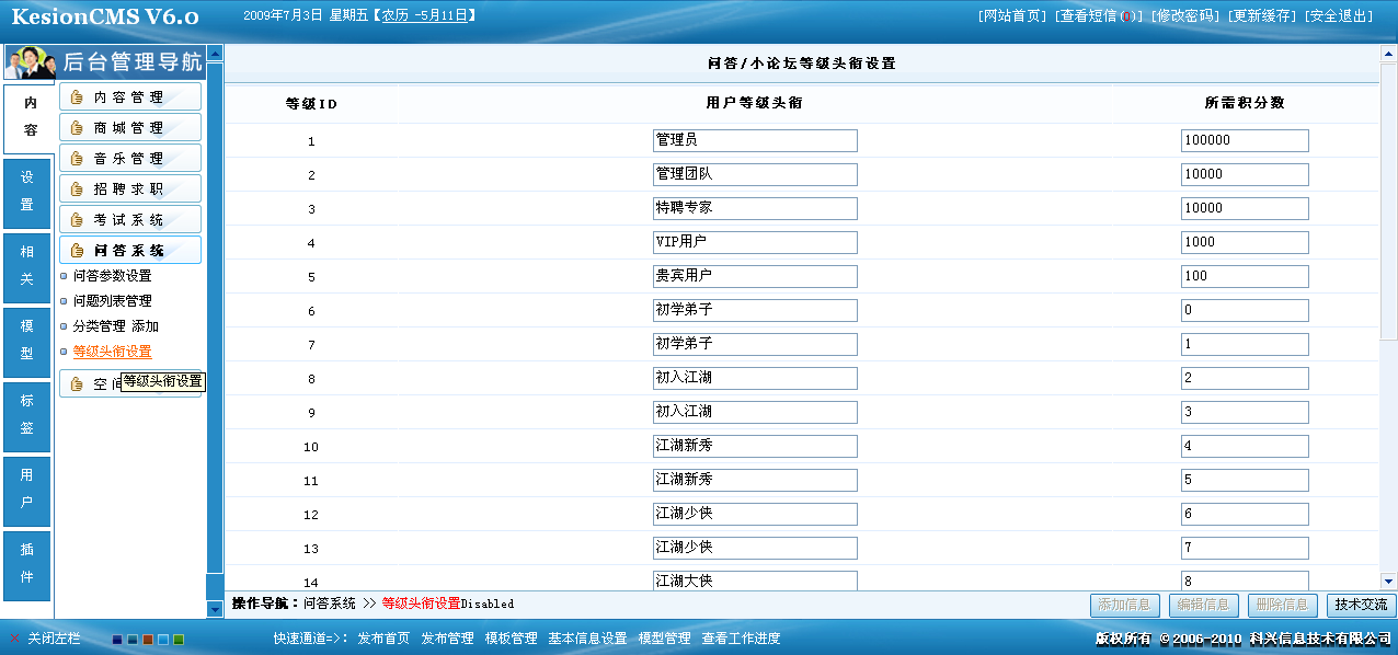 14、问答模板，积分，品级设置 第 6 张